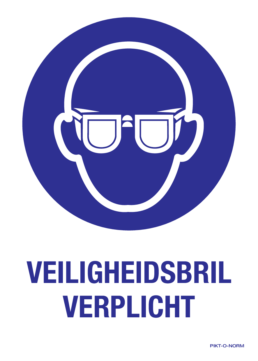 VEILIGHEIDSBRIL VERPLICHT