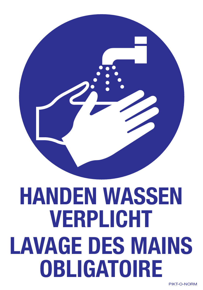 HANDEN WASSEN VERPLICHT N/F