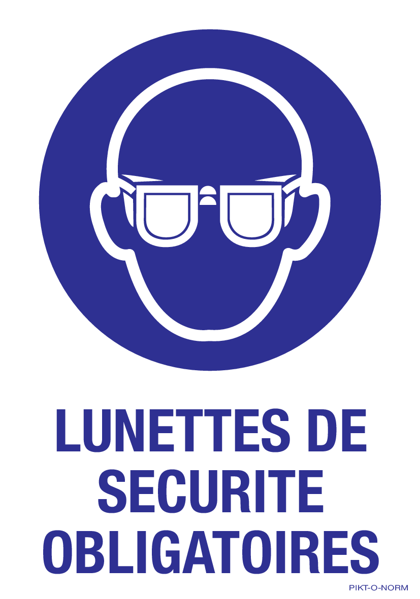 LUNETTES DE SECURITE OBLIGATOIRES