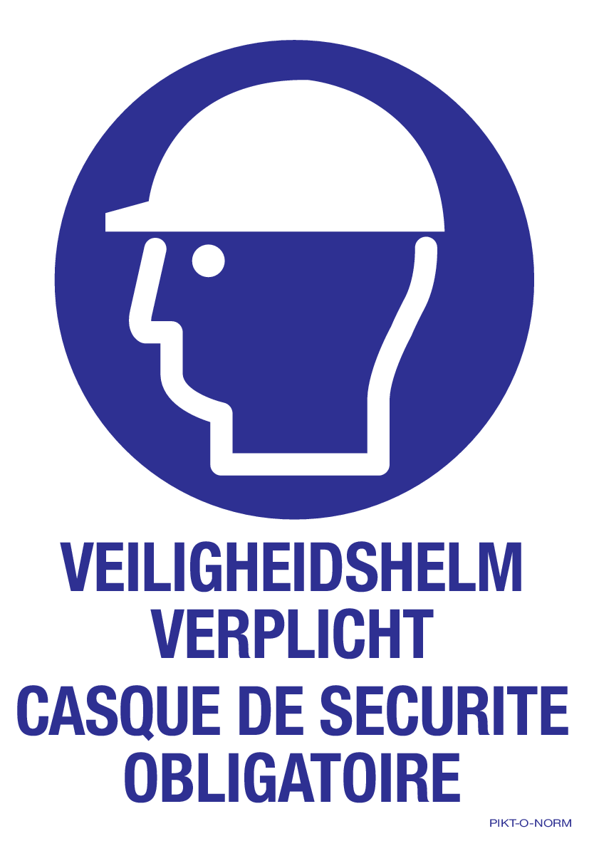 VEILIGHEIDSHELM VERPLICHT N/F