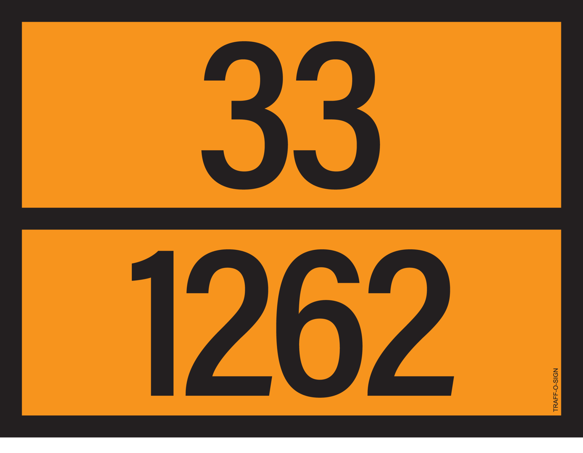 ADR BORD MET GEVARENCODE 33/1262