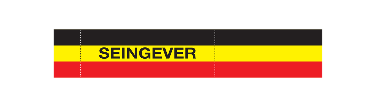 DRIEKLEUR ARMBAND MET TEKST: SEINGEVER