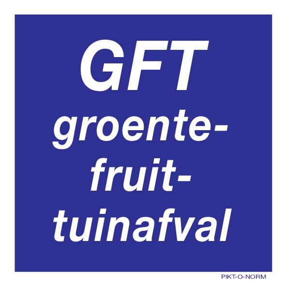 GFT. GROENTE-, FRUIT-, TUINAFVAL