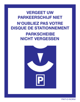 PARKEERSCHIJF. DISQUE DE STATIONNEMENT..