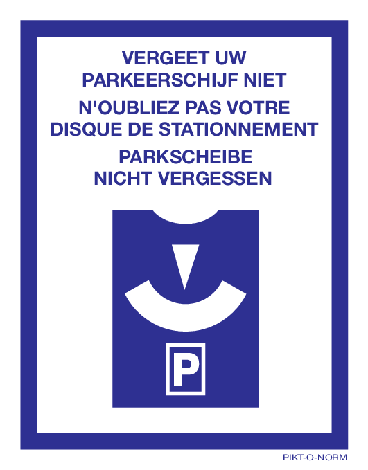 PARKEERSCHIJF. DISQUE DE STATIONNEMENT..