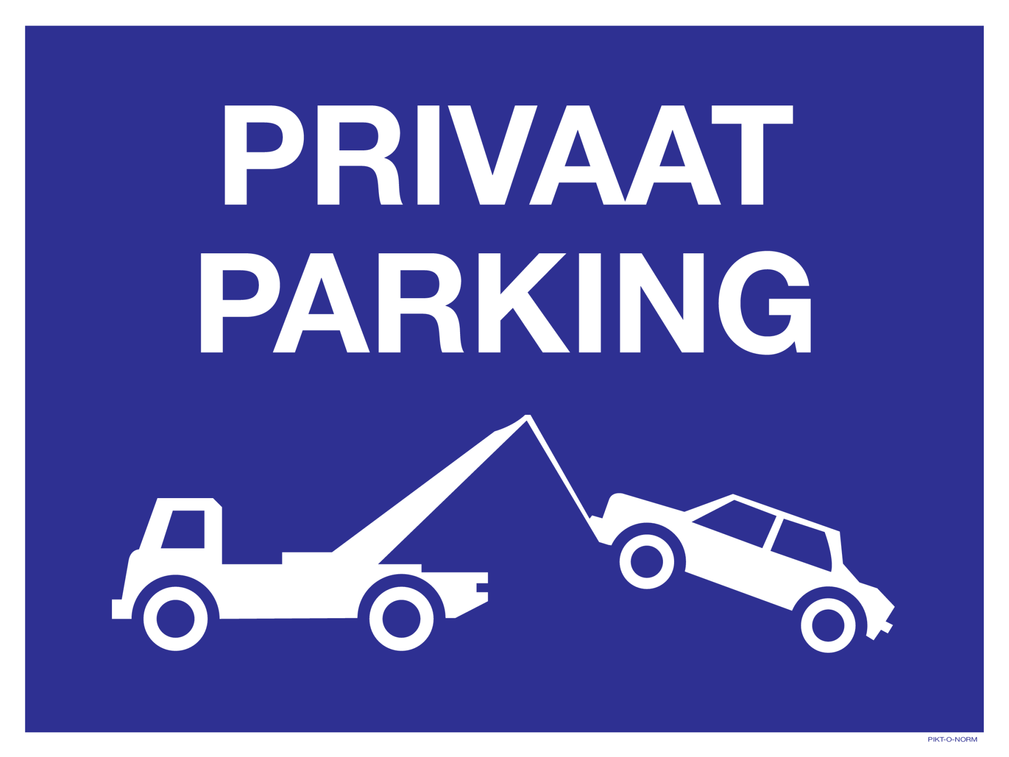 PRIVAAT PARKING MET PICTOGRAM