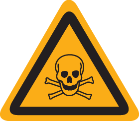 AVERTISSEMENT DANGER MATIÈRES TOXIQUES