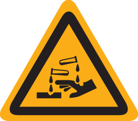 AVERTISSEMENT SUBSTANCES CORROSIVES
