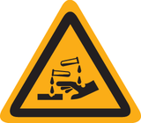 AVERTISSEMENT SUBSTANCES CORROSIVES