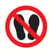 DÉFENSE D'ENTRER AVEC DES CHAUSSURES