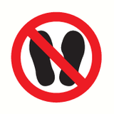 DÉFENSE D'ENTRER AVEC DES CHAUSSURES