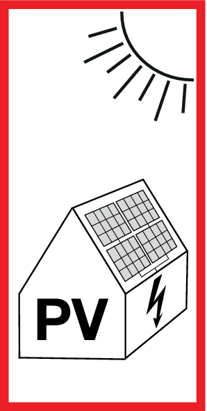 LET OP PV INSTALLATIE AANWEZIG