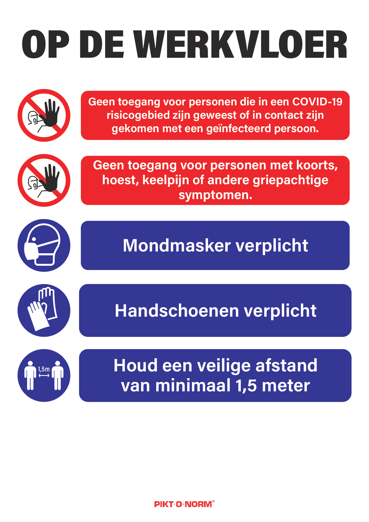 COVID-19, OP DE WERKVLOER