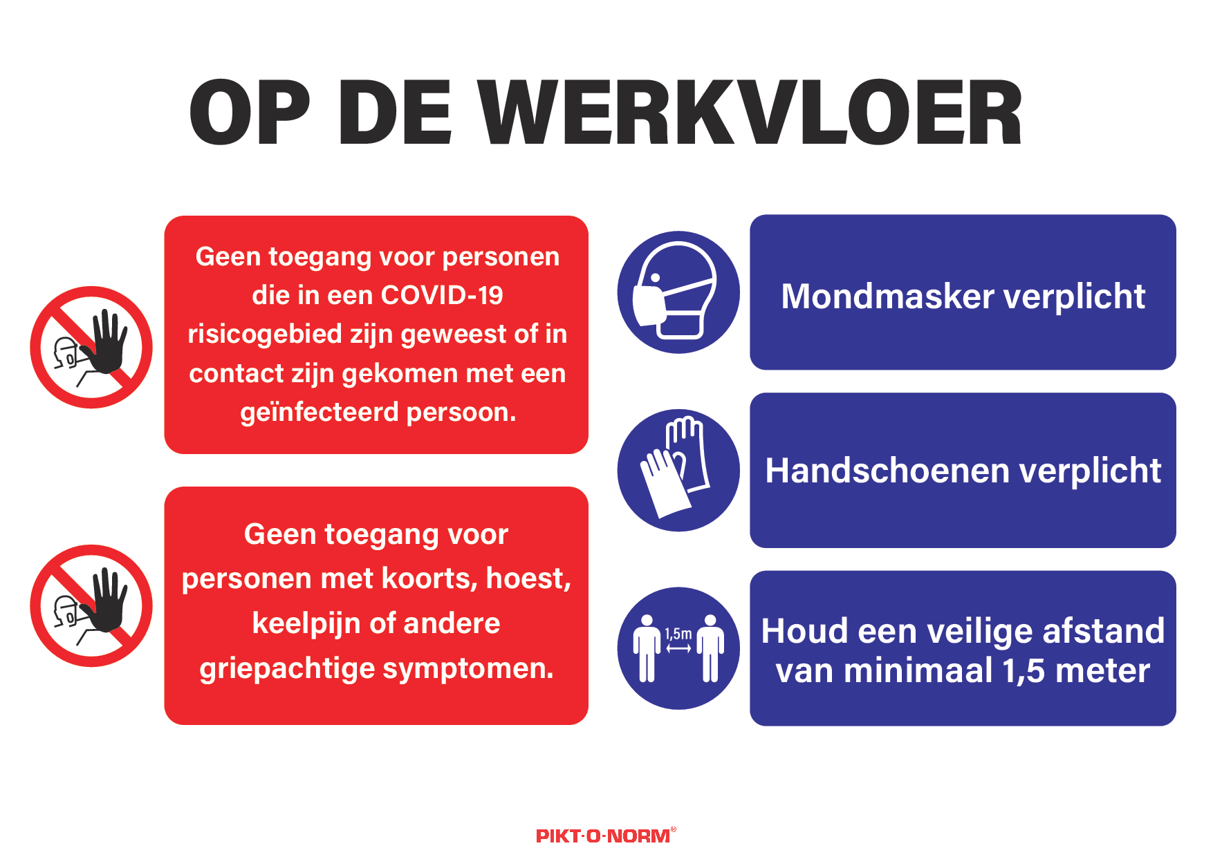 COVID-19, OP DE WERKVLOER