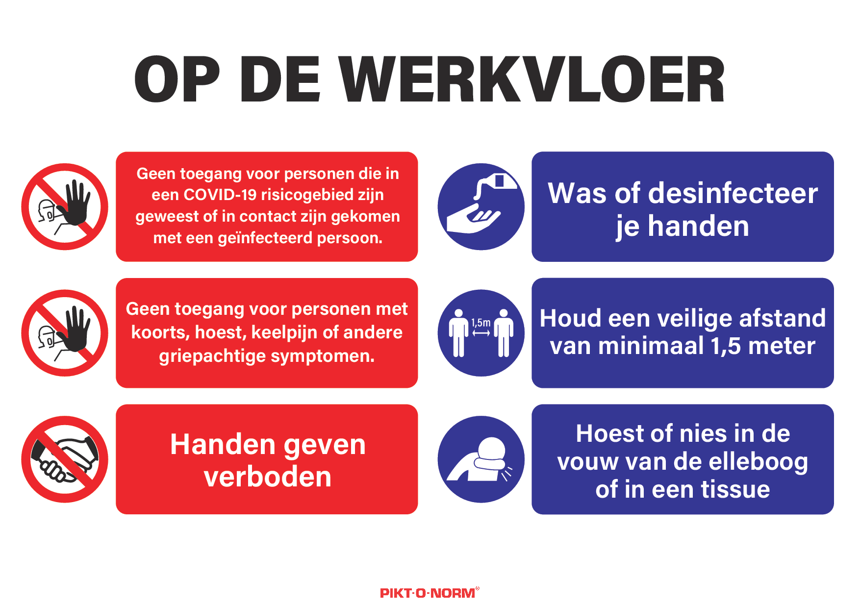 COVID-19, OP DE WERKVLOER