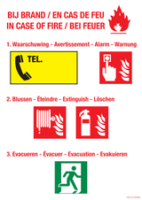BIJ BRAND. EN CAS DE FEU. IN CASE OF...