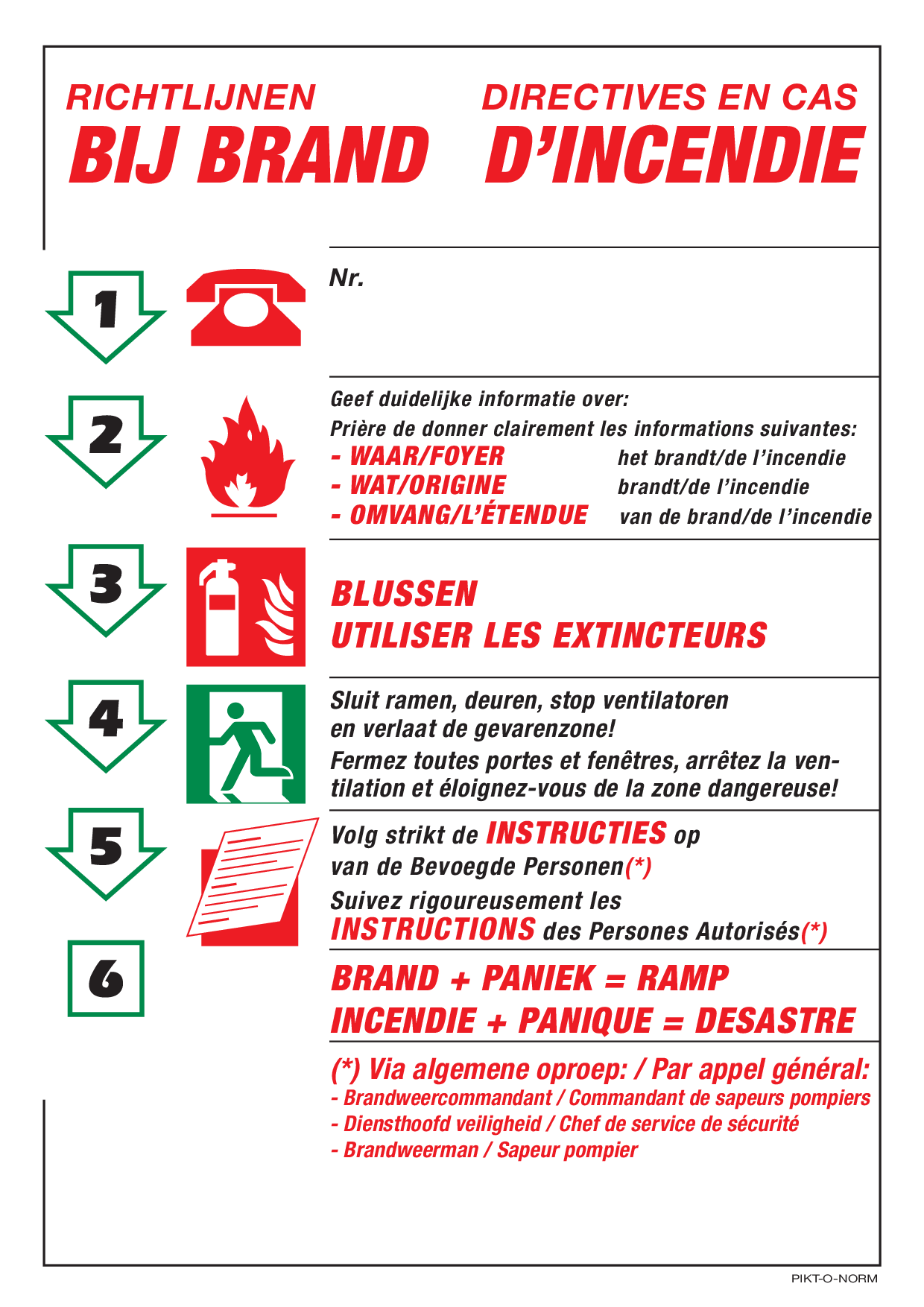 RICHTLIJNEN BIJ BRAND