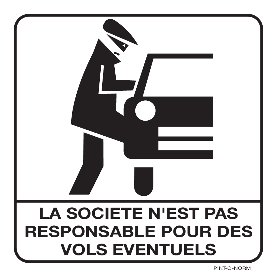 LA SOCIETE N'EST PAS RESPONSABLE POUR...