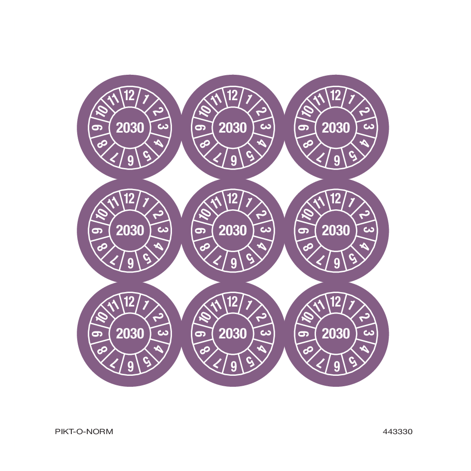 2030, PASTILLES CALENDRIER VIOLET