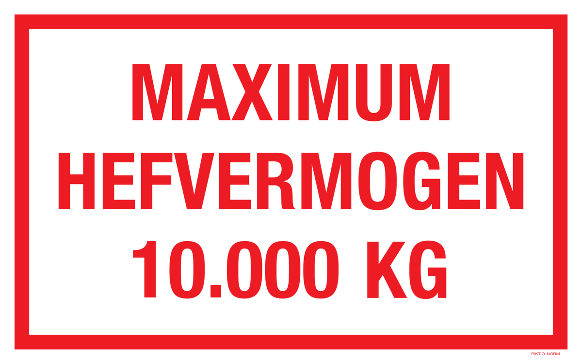 MAXIMUM HEFVERMOGEN .....KG
