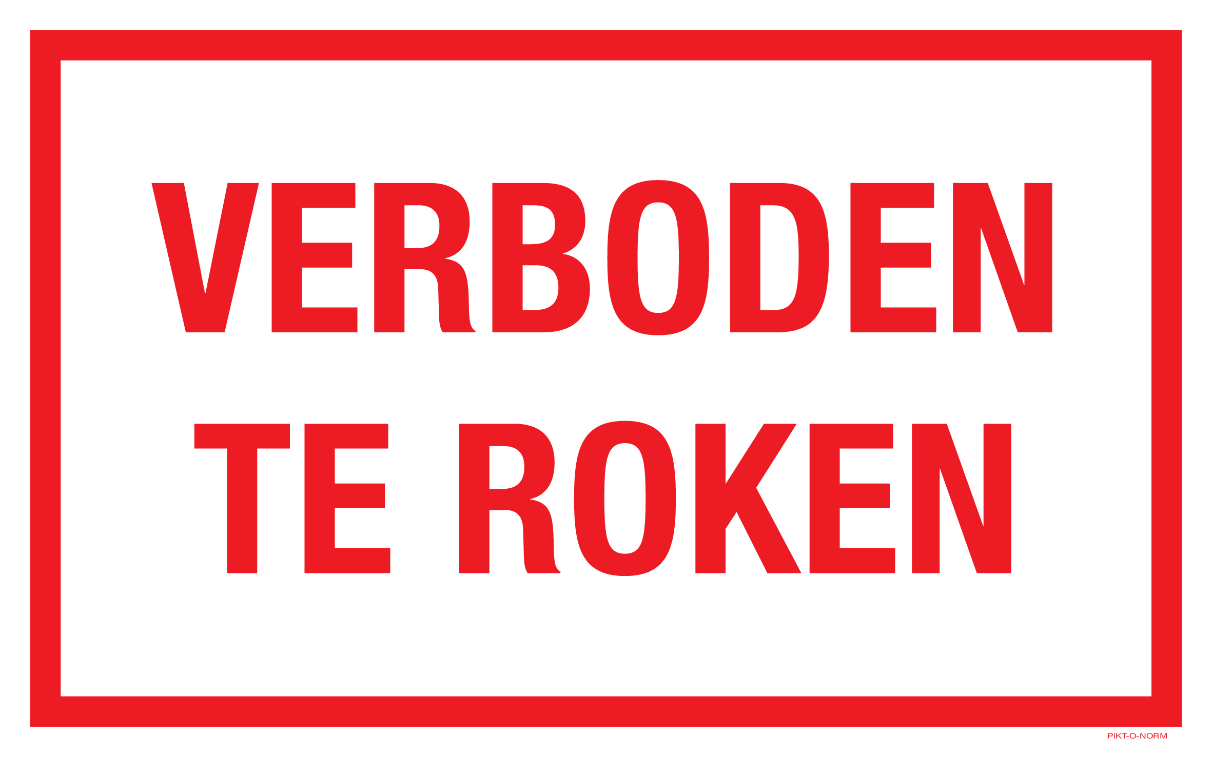 VERBODEN TE ROKEN