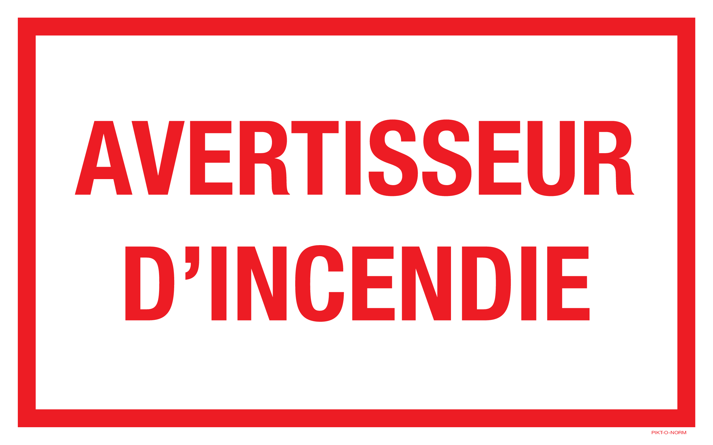 AVERTISSEUR D'INCENDIE