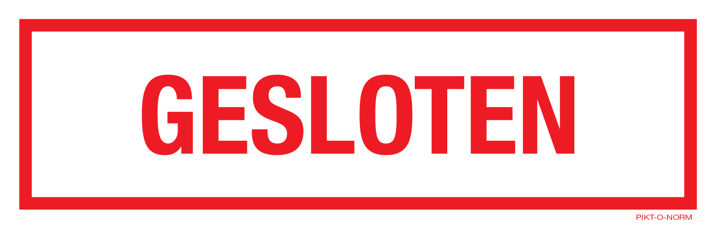 GESLOTEN