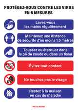 COVID-19, 6 MÉSURES