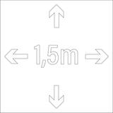 POCHOIR SOCIAL DISTANCING 1.5m