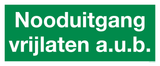 NOODUITGANG VRIJLATEN A.U.B