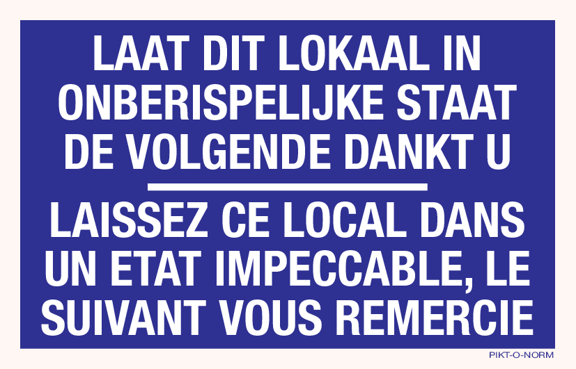 LAAT DIT LOKAAL IN ONBERISPELIJKE...