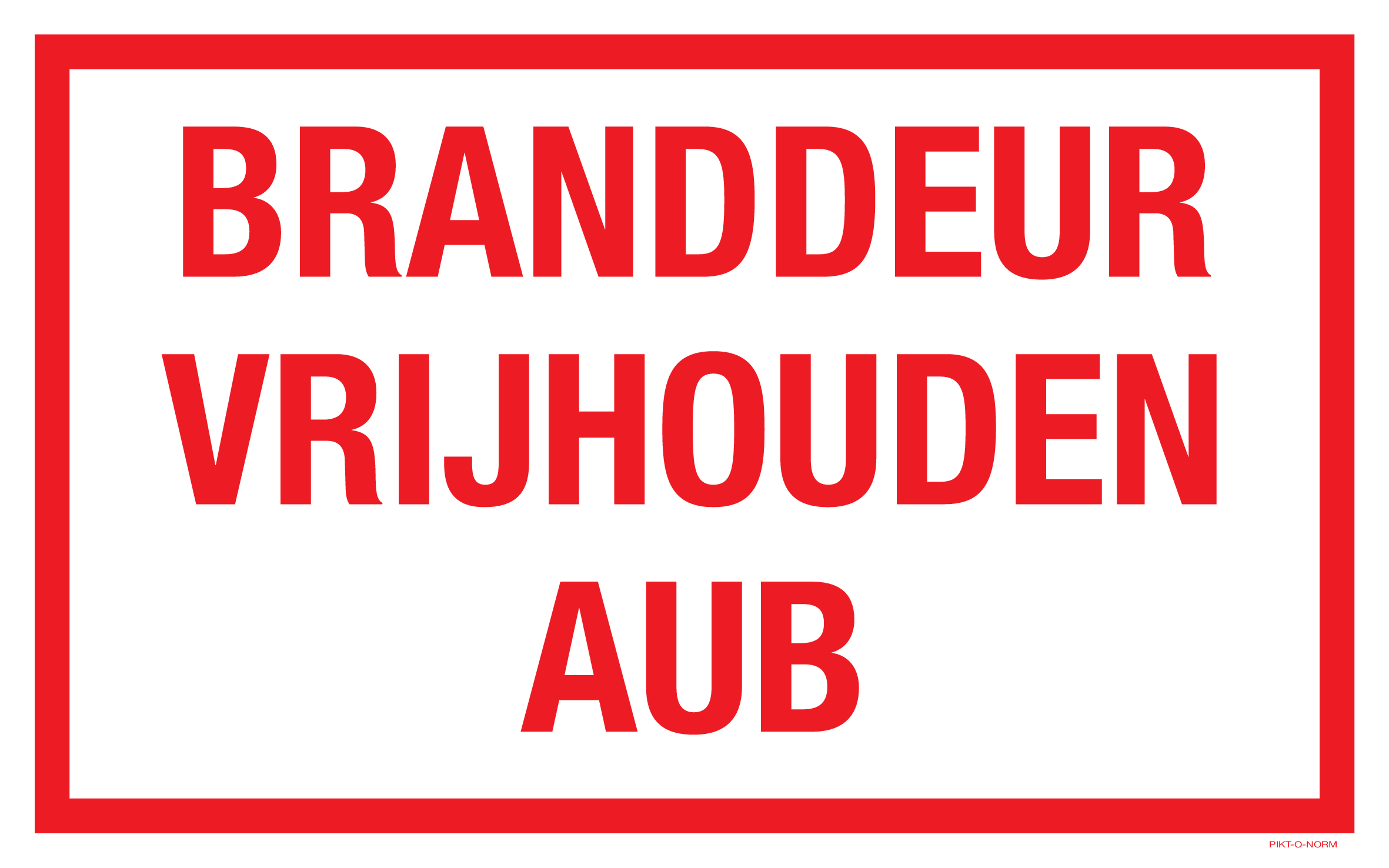 BRANDDEUR VRIJHOUDEN AUB