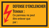 DEFENSE D'ENCLENCHER! TRAV..INSCRIPTIBLE
