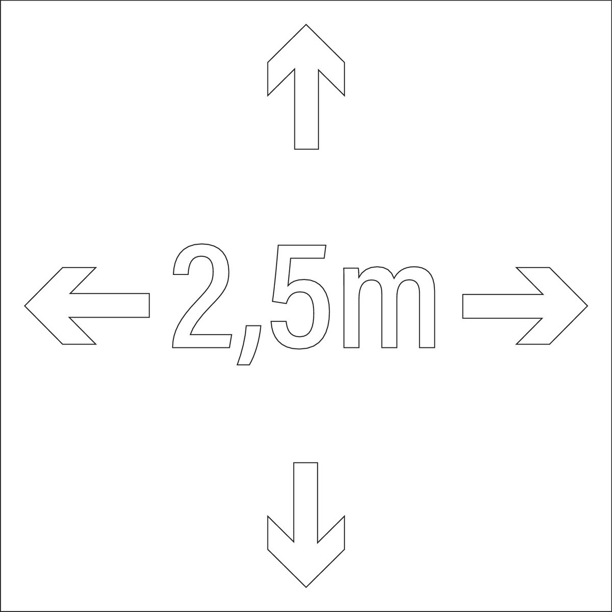 POCHOIR SOCIAL DISTANCING 1.5m