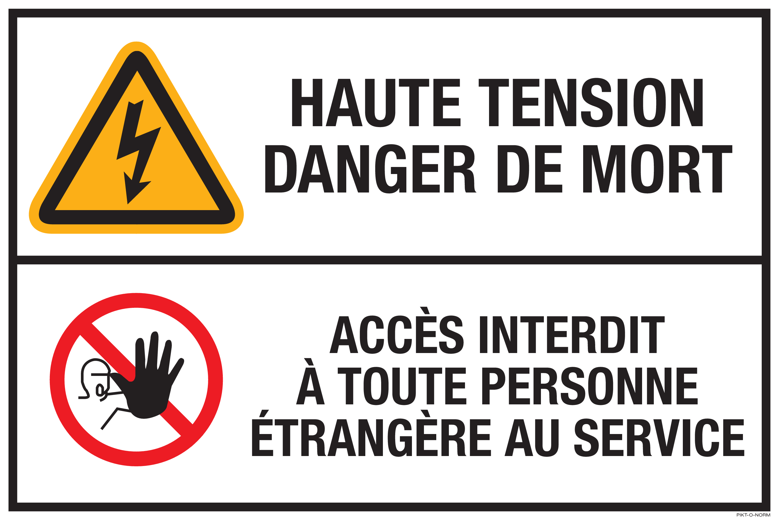 HAUTE TENSION DANGER DE MORT...