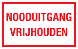 NOODUITGANG VRIJHOUDEN