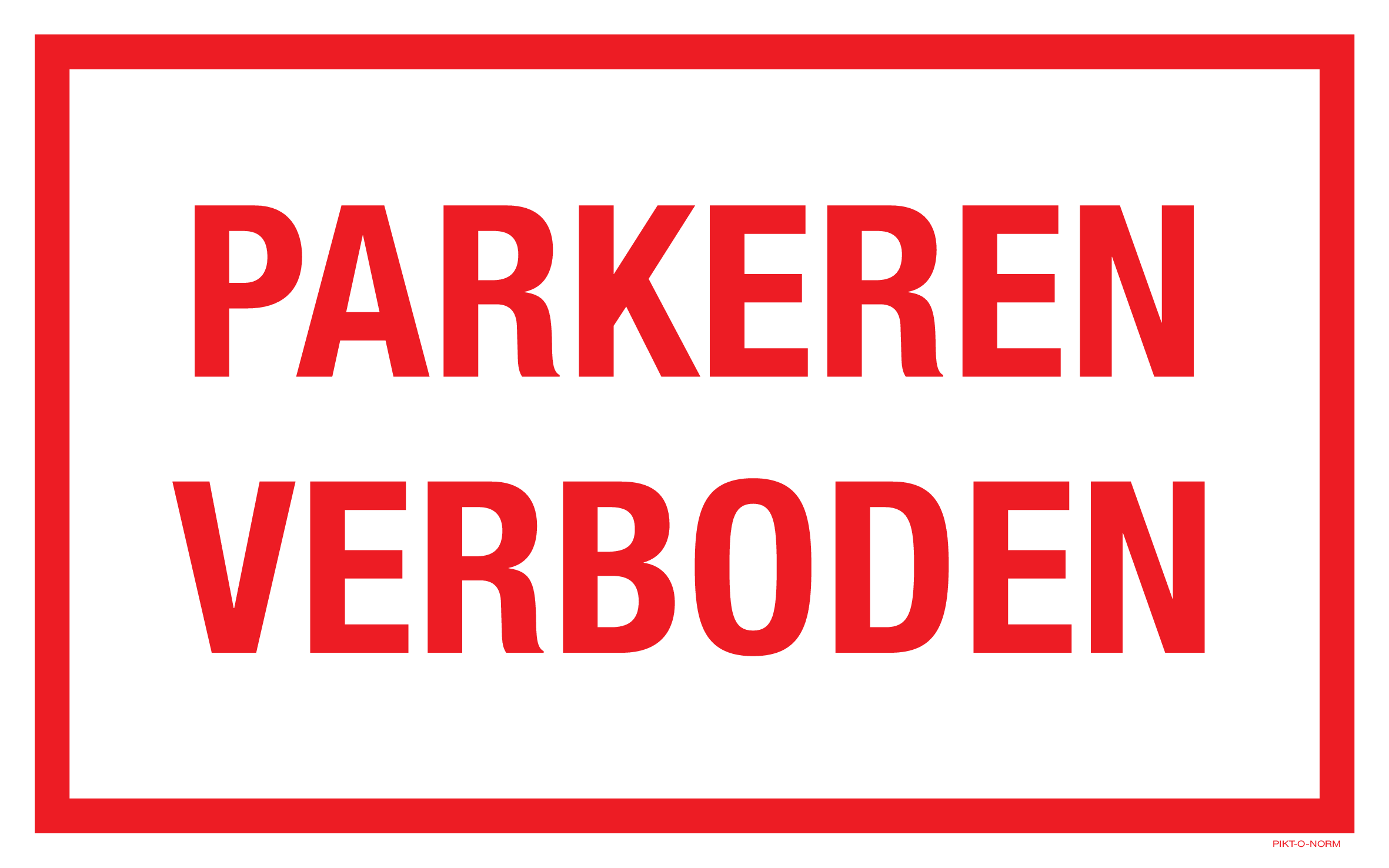 PARKEREN VERBODEN