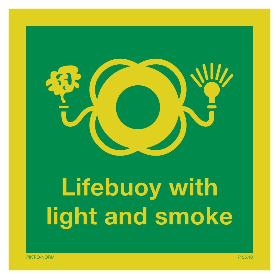 LIFEBUOY WITH LIGHT AND SMOKE