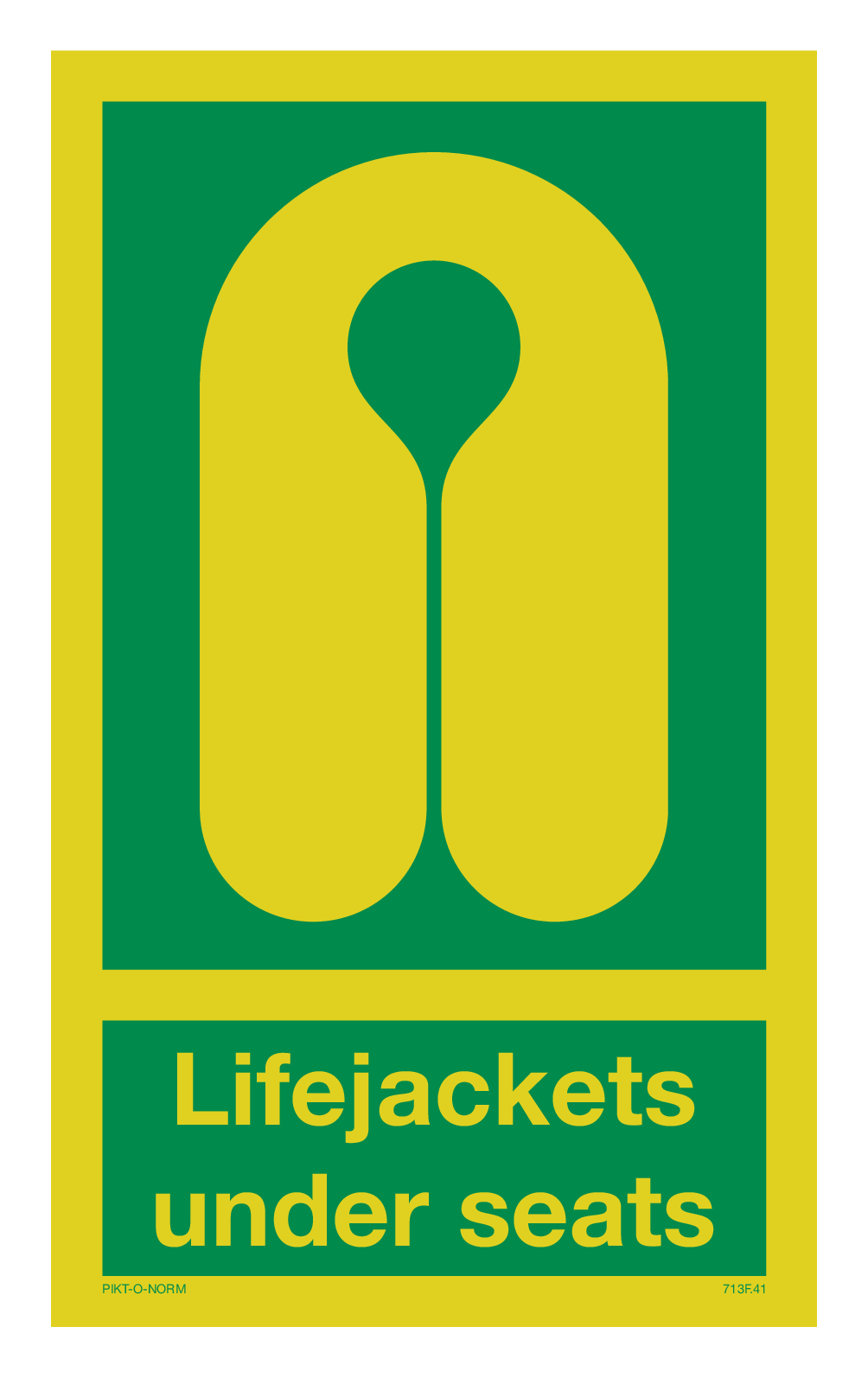 LIFEJACKETS UNDER SEATS