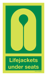 LIFEJACKETS UNDER SEATS