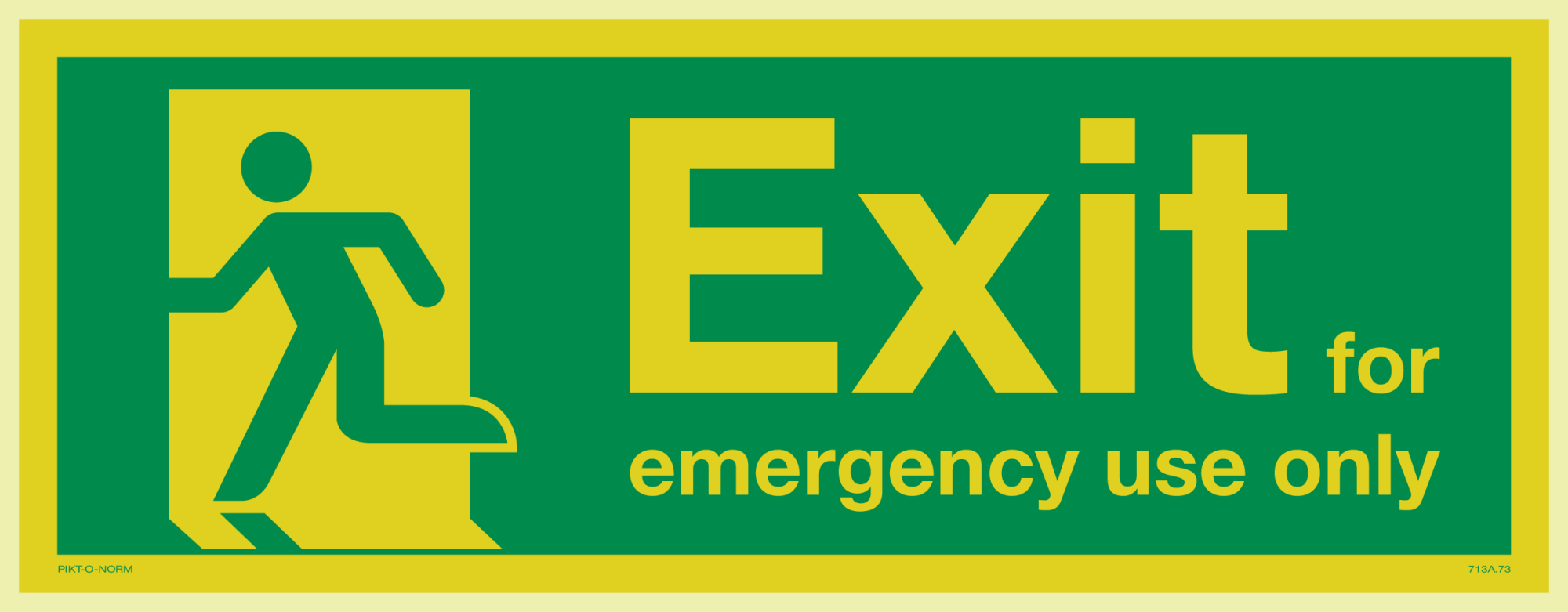 EXIT FOR EMERGENCY USE ONLY, LEFT