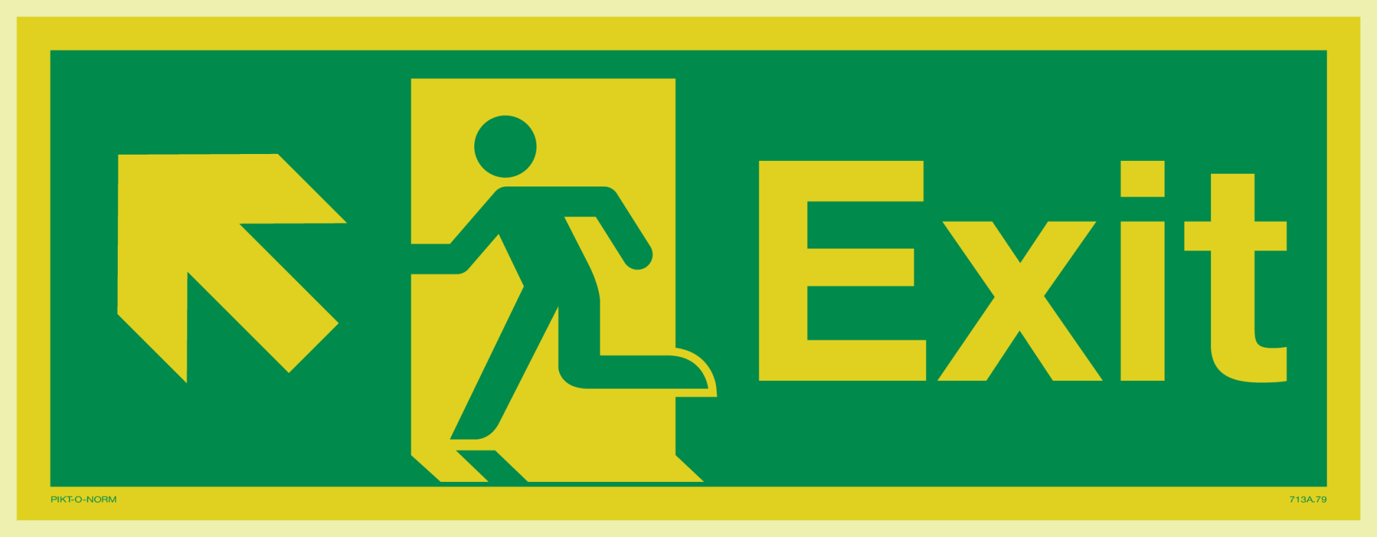 EXIT WITH RUNNING MAN AND ARROW UP LEFT