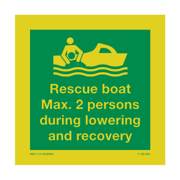 RESCUE BOAT MAX. 2 PERSONS