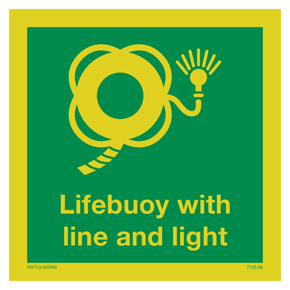 LIFEBUOY WITH  LINE AND LIGHT