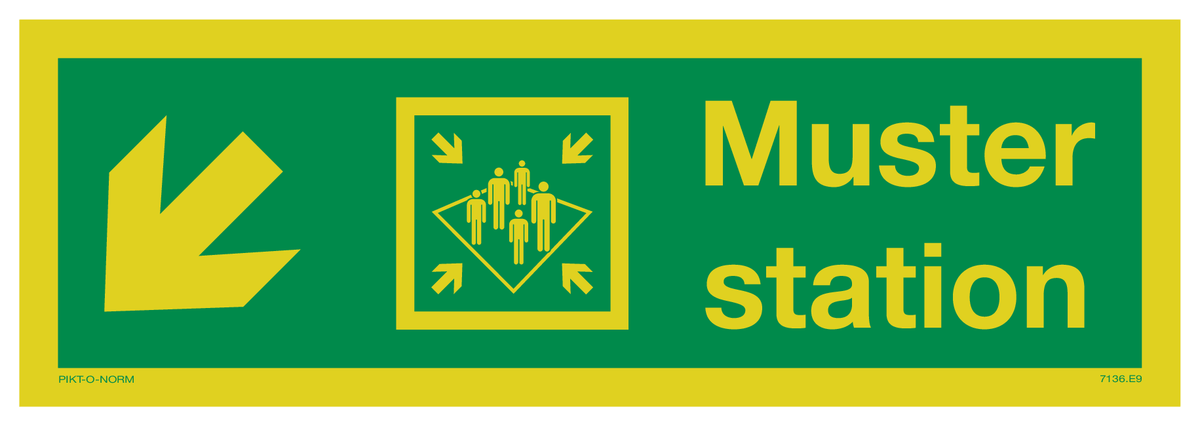 MUSTER STATION FLÈCHE DIAG.BAS GAUCHE