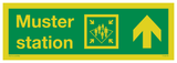 MUSTER STATION PIJL NAAR BOVEN