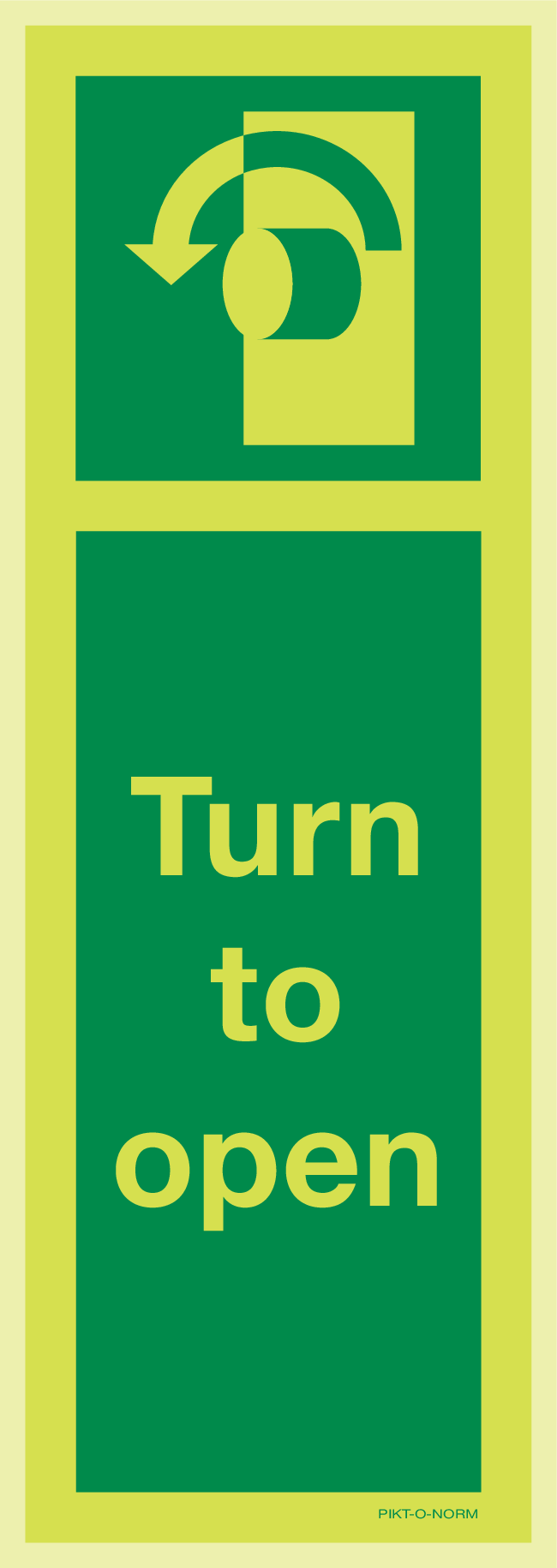TURN TO OPEN (ANTICLOCKWISE)