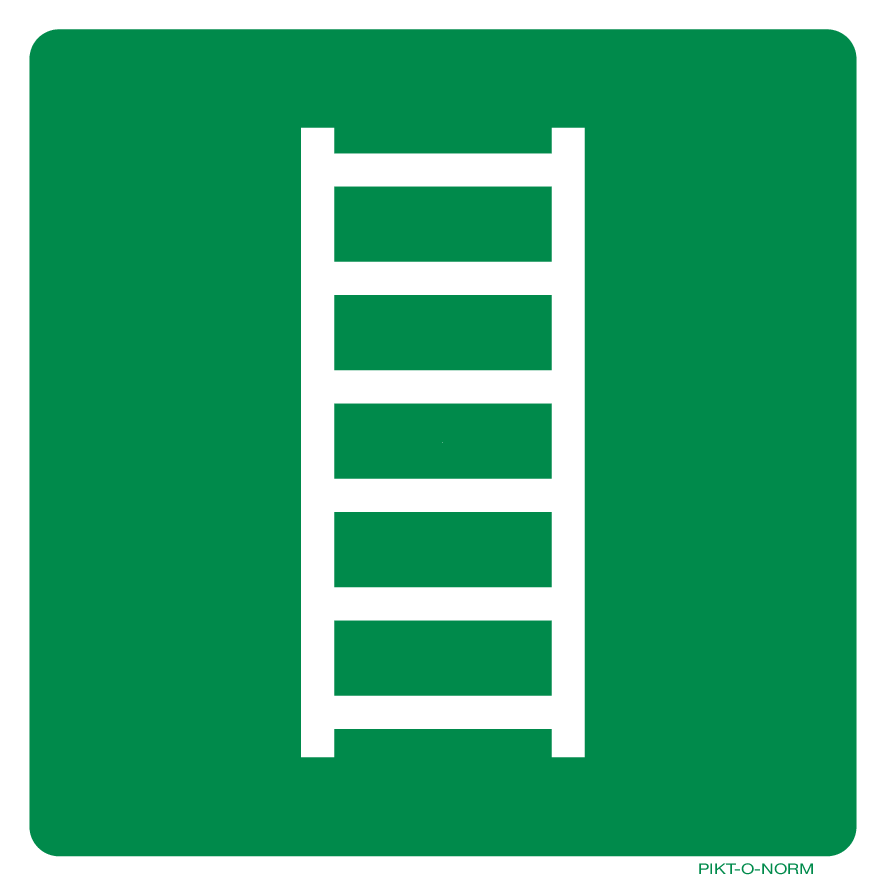 VLUCHTLADDER ISO7010-E059