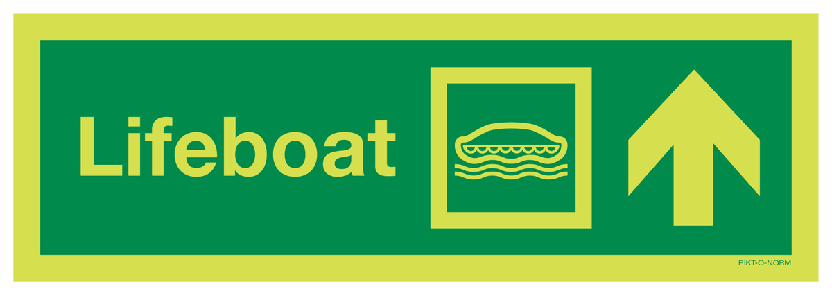 LIFEBOAT PIJL NAAR BOVEN