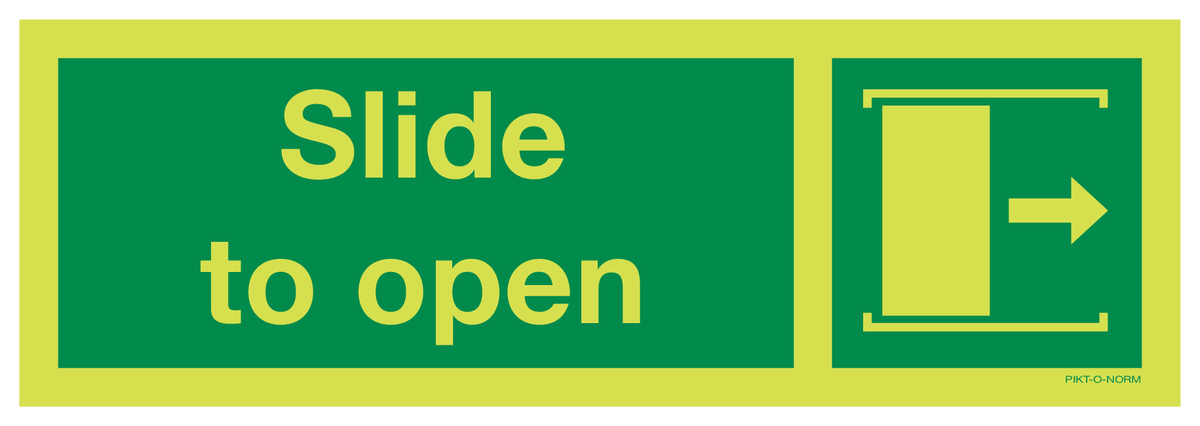 SLIDE TO OPEN ARROW RIGHT